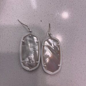 White Elle Kendra Scott earrings
